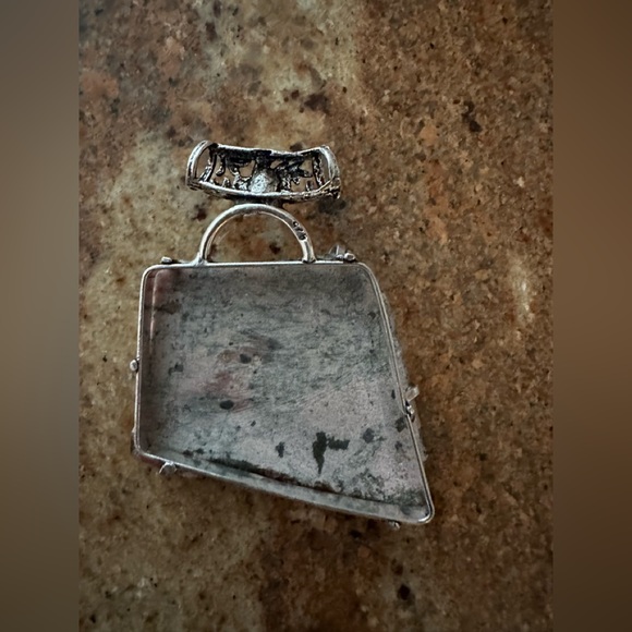 Natural Rough Rhodonite Large Pendant. - Picture 4 of 6